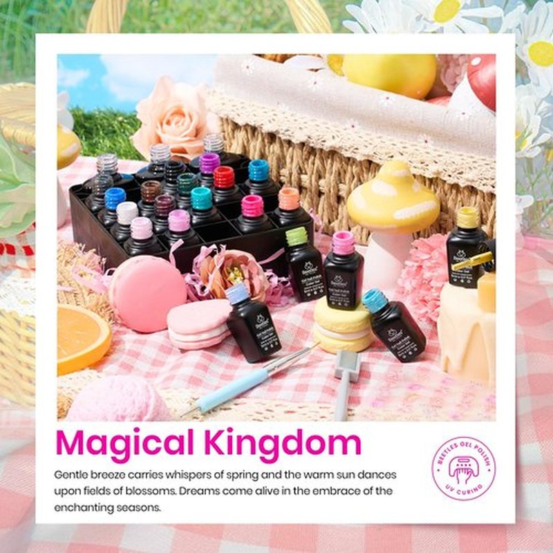 Beetles Gel Nail Polish, 20 Colors Cat Eye Gel Polish Bright Pink Blue White Black Green Purple Pastel Gel Polish Set with 3Pcs Base Top Coat Gel Holiday Nail Gift for Girls Women