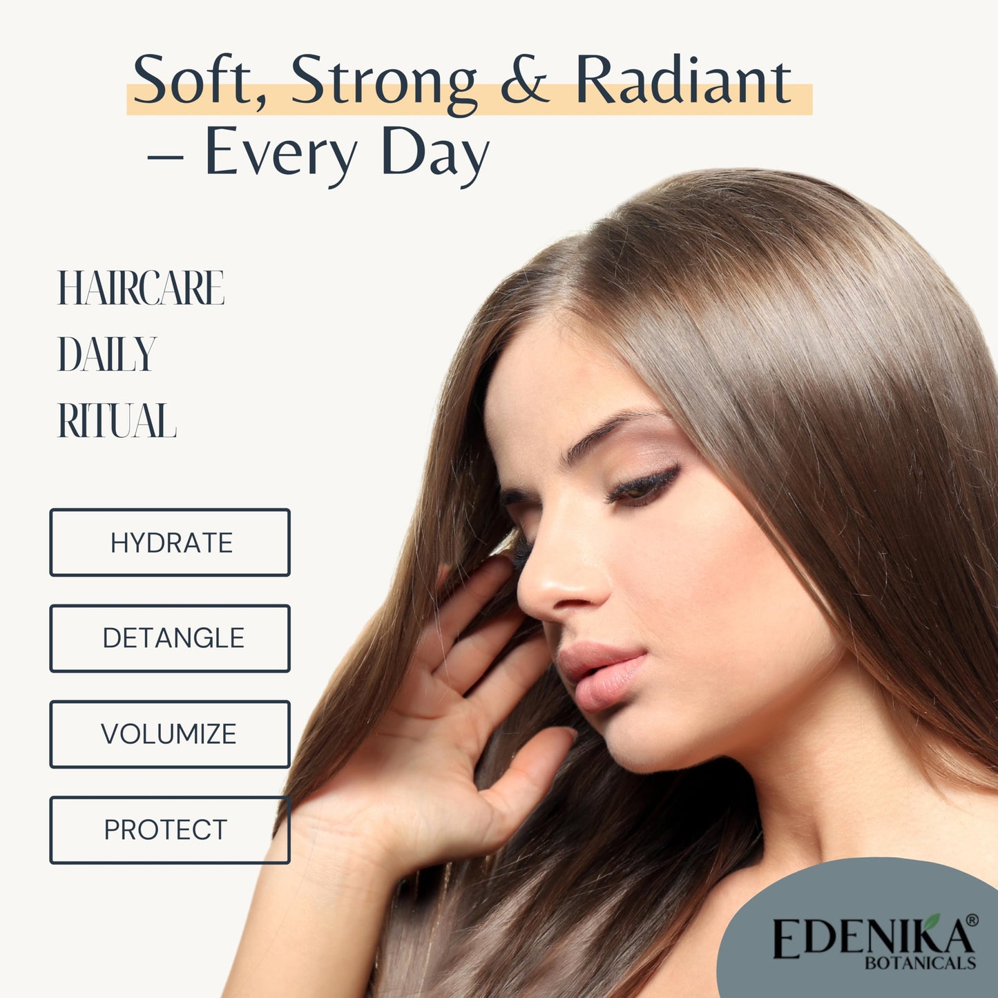 Edenika Botanicals Chamomile Conditioner with Cocoa Butter, Aloe Vera & Papaya, 16 fl oz, Calming & Volumizing Formula, Vegan, Sulfate-Free, Paraben-Free, for All Hair Types