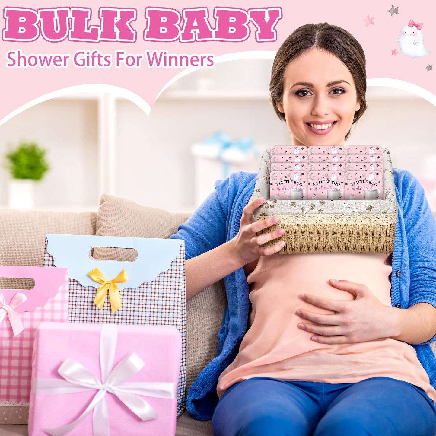 30 Pack Christmas Little Boo Baby Shower Games Prizes Party Gifts Bulk Lip Balms Favors for Winners Adults Guests Gender Reveal Favors Decorations Baby Shower Souvenirs Gift Bags Stuffers