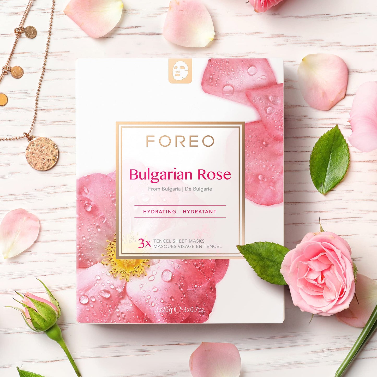 FOREO Facial Sheet Mask Moisture-Boosting for Dehydrated, Lifeless Skin, 3 pack, Nourishing, Soothing Clean Formula, Cruelty-free, Compatible with UFO devices