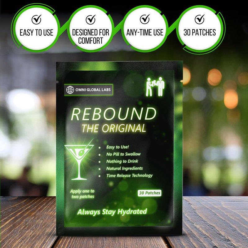 REBOUND Classic Patch - Extended Steady Release - 30 Patches - Natural Blend for a Balanced Nightlife
