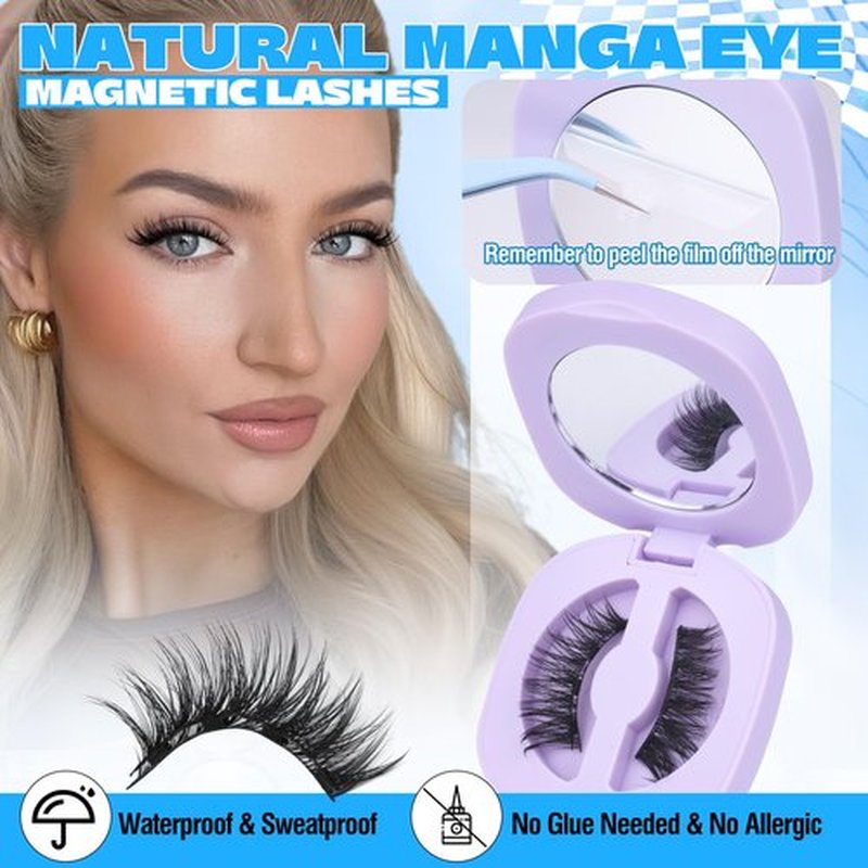 ALICE Reusable Magnetic Eyelashes without Eyeliner Fluffy Magnetic Lashes Kit with Magnetic Lash Applicator Wispy Fluffy Magnetic Eyelashes Kit No Glue Needed