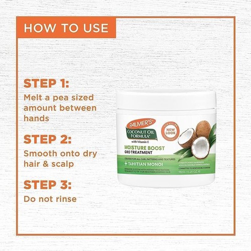 Palmers Coconut Oil Moisture Gro Hairdress Jar 5.25 Ounce (155ml) (Value Pack of 2)