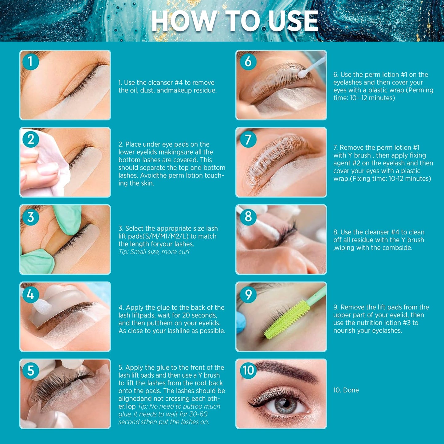 Lash Lift kit at Home Salon: Professional Eyelash Perm Kit for Beginner - Black Eyelash Eyebrow Curling Set (41 ml)