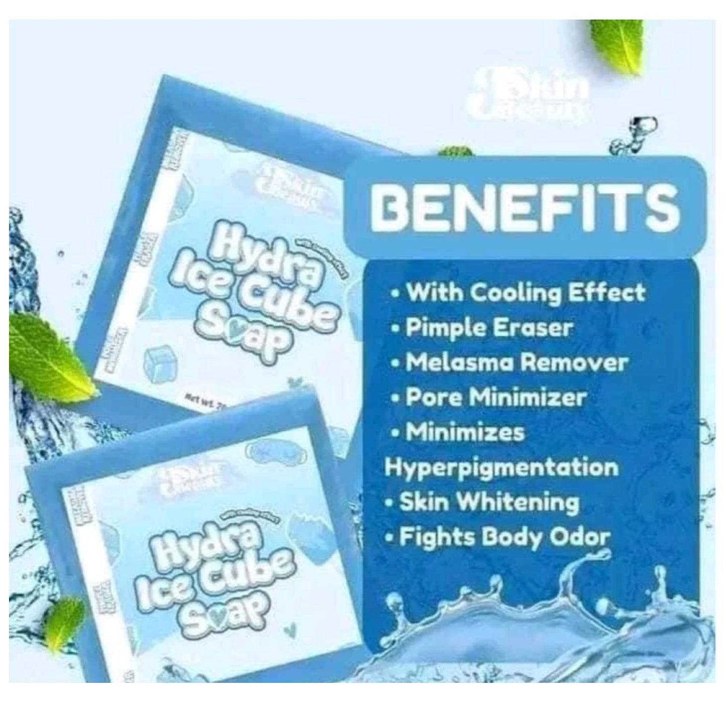 J Skin Beauty 3 Bars HYDRA ICE CUBE Soap, 70g Each
