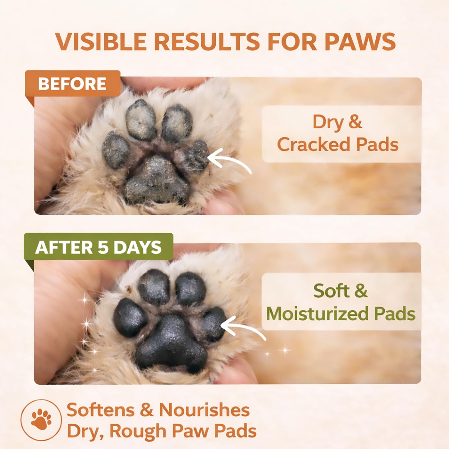 Dog Paw Balm & Nose Balm Stick for Dogs and Cats 1.41oz(40g), Lick-Safe Paw Wax Moisturizer for Dry Cracked Paws, Nose and Elbows, Helps Protect Against Hot Pavement,Snow and Road Salt