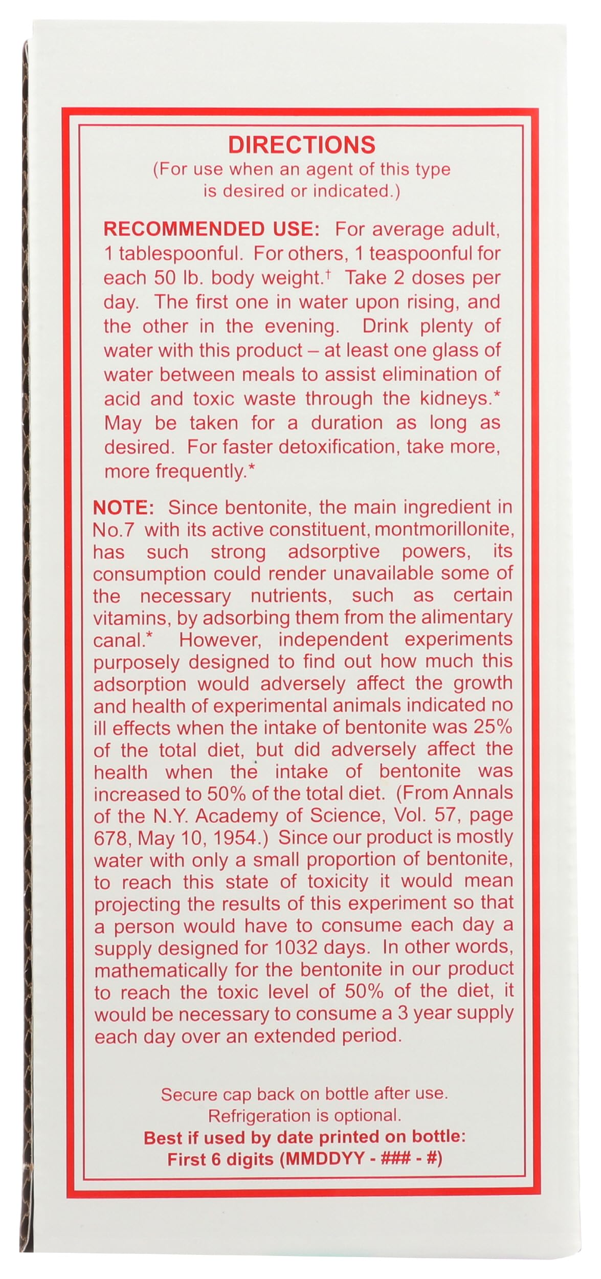 Sonnes, Bentonite Liquid No 7, 32 Ounce