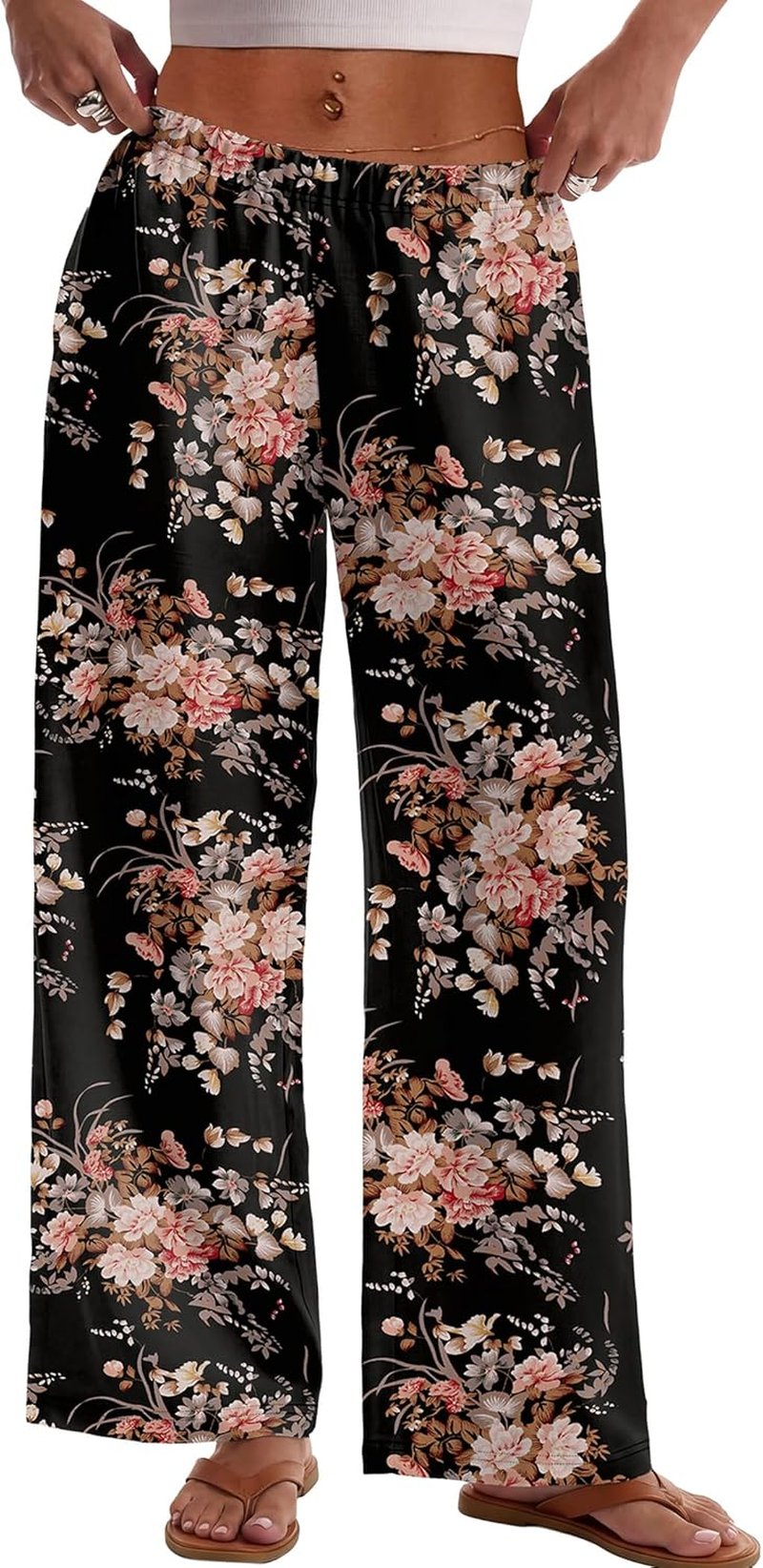 Wide Leg Pants for Women - Flowy Palazzo Trousers with Pockets | Summer Spring Fashion