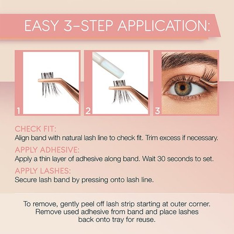 Ardell Half Naked Lashes - 435, Delicately Handcrafted Half Lashes, 5-pairs, 1-pack