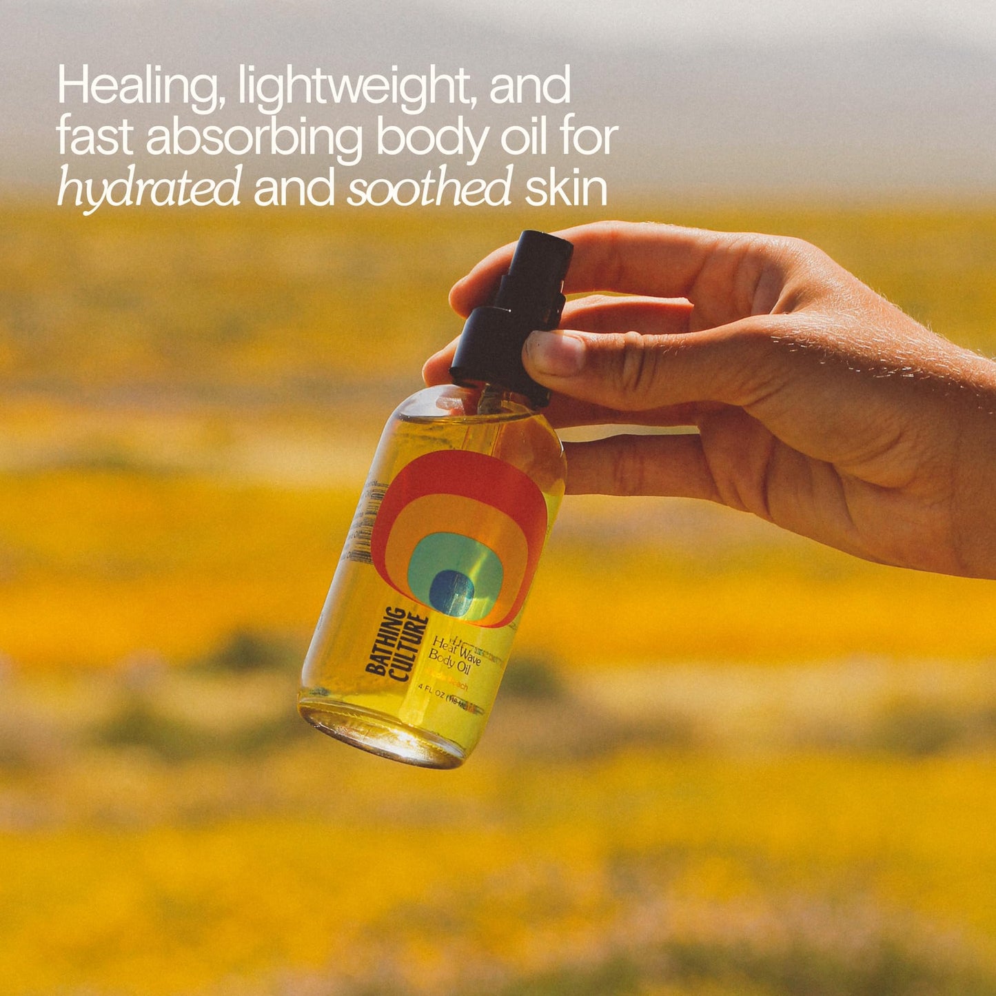 Bathing Culture - Organic Heat Wave Body Oil | Natural, Biodegradable, Sustainable, Vegan Personal Care (4 fl oz | 118 ml)