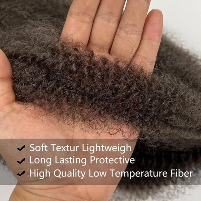 8 Packs Springy Afro Twist Hair 16 Inch Pre-Separated Spring Twist Hair for Soft Butterfly Locs Crochet Hair Dark Brown Marley Twist Braiding Extensions for Black Women(16 Inch, 4#)