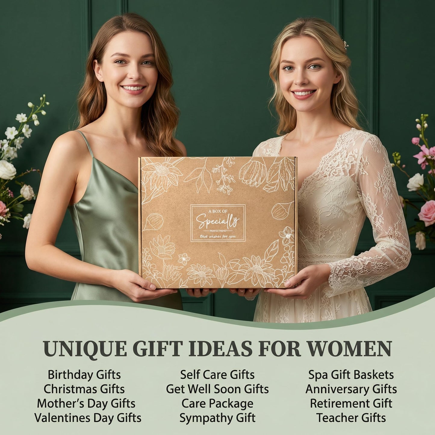 Mothers Day Gift Set for Women - Get Well Soon & Birthday Gift Baskets for Her Mom Wife Girlfriend, Care Package Gift Baskets Thinking of You Sympathy Gift Box for Friend