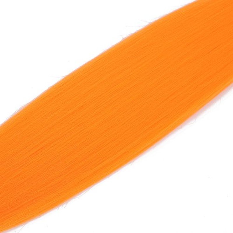 Newluyang Orange Braiding Hair Pre Stretched,Top Silky Color Blend Synthetic Fiber Easy Braid Hair Extensions,26inch 3packs Yaki Texture Crochet Hair Braids（Orange）