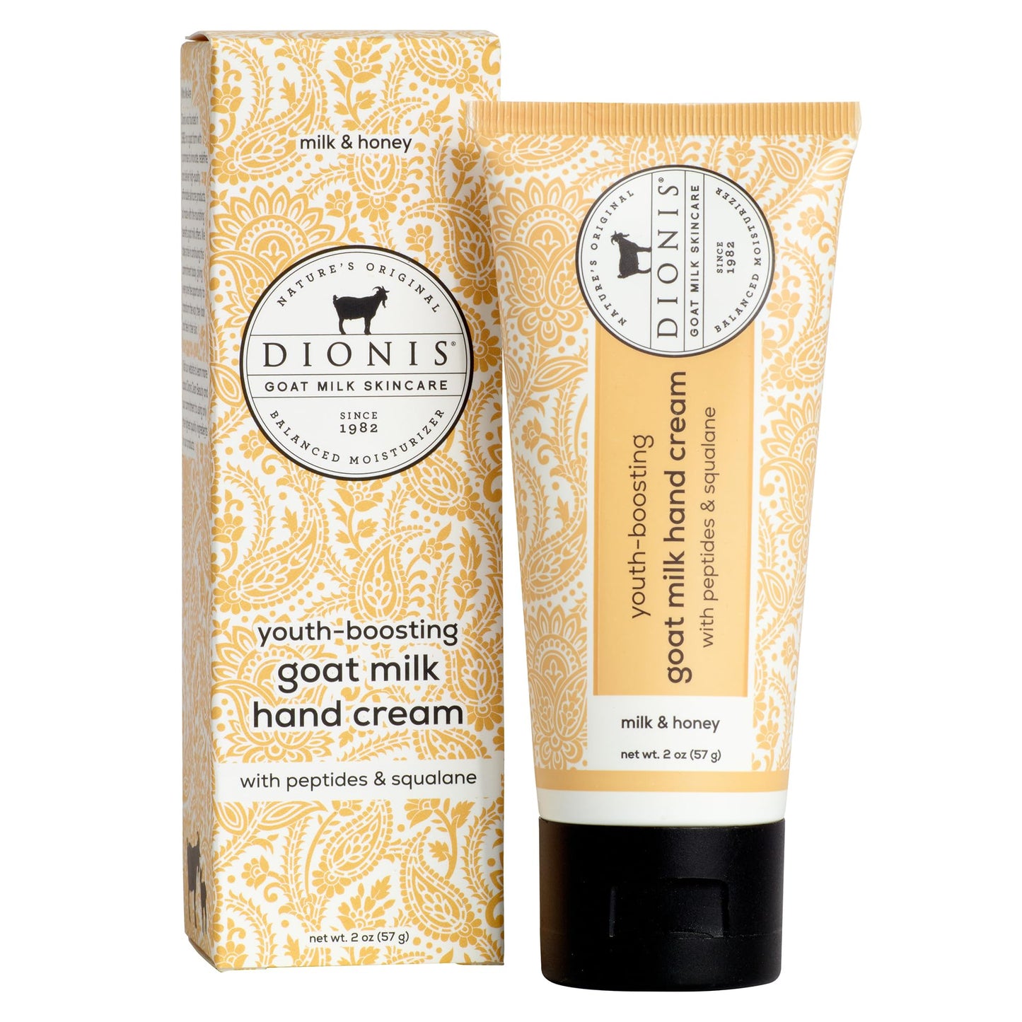 Dionis Goat Milk Youth Boosting Hand Cream, Milk & Honey, 2 oz