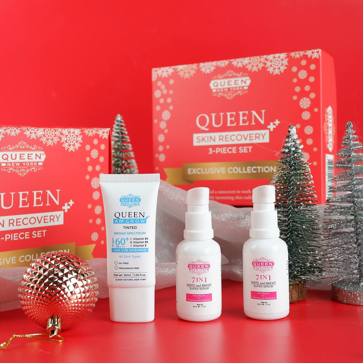 QUEEN AM GLOW | TINTED SunScreen SPF 60 Primer-Anti Aging, Face Moisturizer- Vitamin B3, B5, E- Non-Greasy, Silky Touch, oil free, fragrance free by QUEEN NATURAL NEW YORK (Pack of 1)
