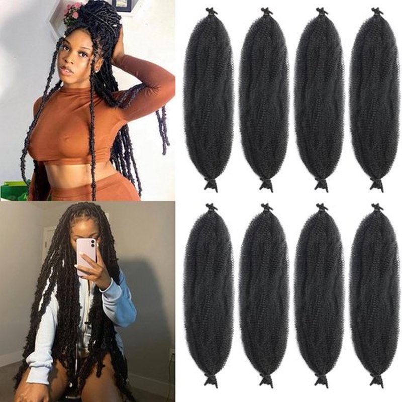30Inch Marley Twist Braiding Hair 8 Packs Springy Afro Twist Hair Afro Twist Hair for Distressed Soft Locs Crochet Hair Marley Hair Pre Separated Spring Afro Twis Extensions for Black Women