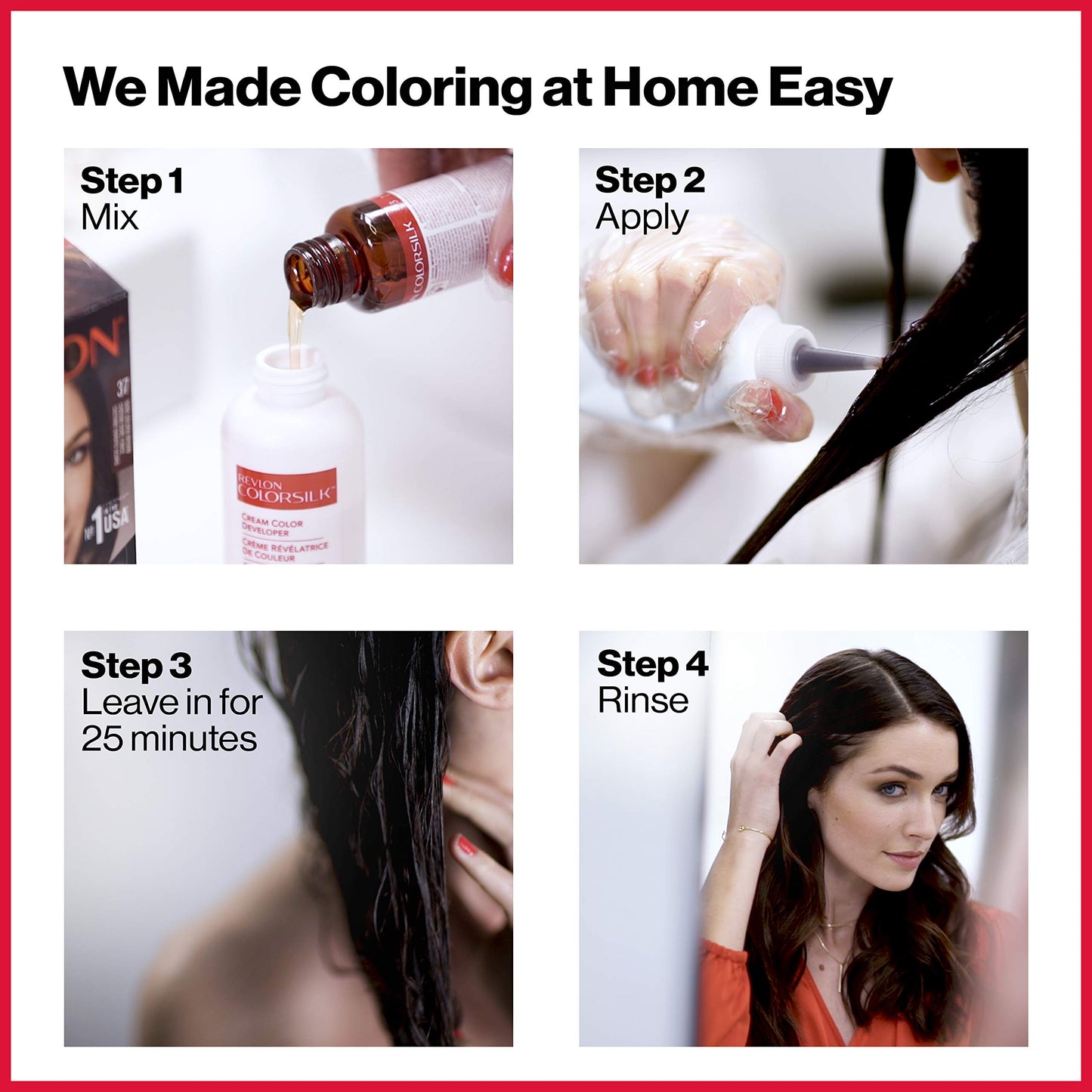 Revlon Permanent Hair Color, Permanent Hair Dye, Colorsilk with 100% Gray Coverage, Ammonia-Free, Keratin and Amino Acids, 49 Auburn Brown, 4.4 Oz (Pack of 3)
