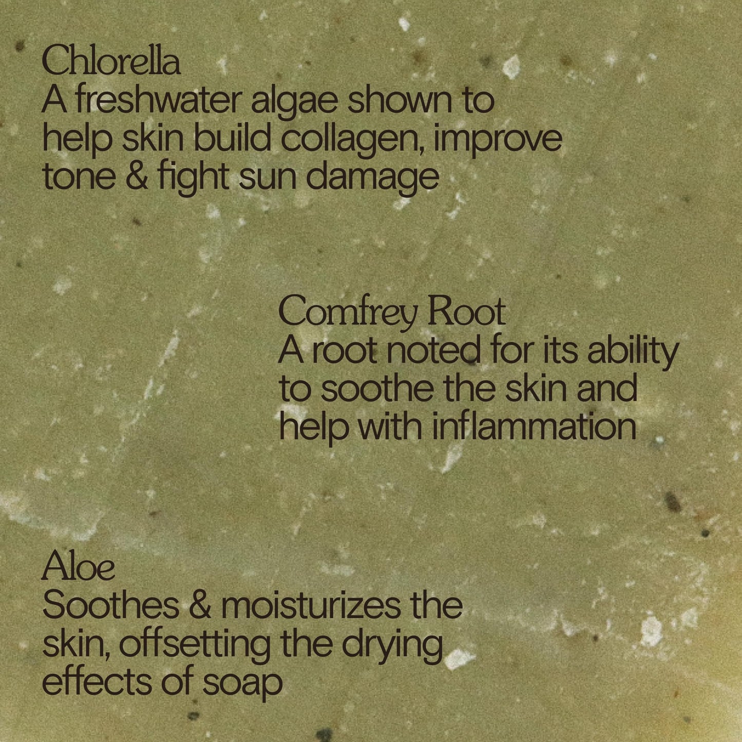 Bathing Culture Organic Soap Bar for Body, Exfoliating Natural Bar Soap Infused with Chlorella, Comfrey Root & Aloe, Biodegradable, Vegan, 4.58 oz, 127g