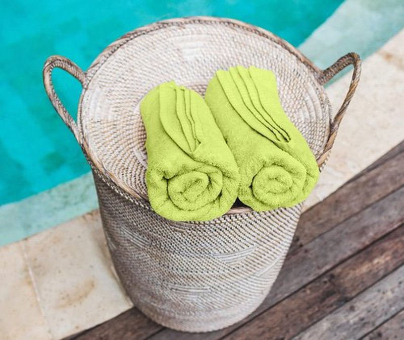 Utopia Towels 24 Pack Cotton Washcloths Set - 100% Ring Spun Cotton, Premium Quality Flannel Face Cloths, Highly Absorbent and Soft Feel Fingertip Towels (Neon Green)