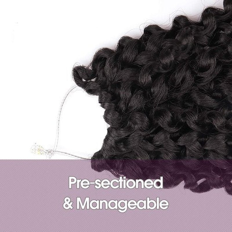 Pelokaa Passion Twist Hair - 18 Inch 7packs Dark Brown Water Wave Crochet Braids Synthetic Braiding Hair Extensions (18 Inch 7Packs, #2)