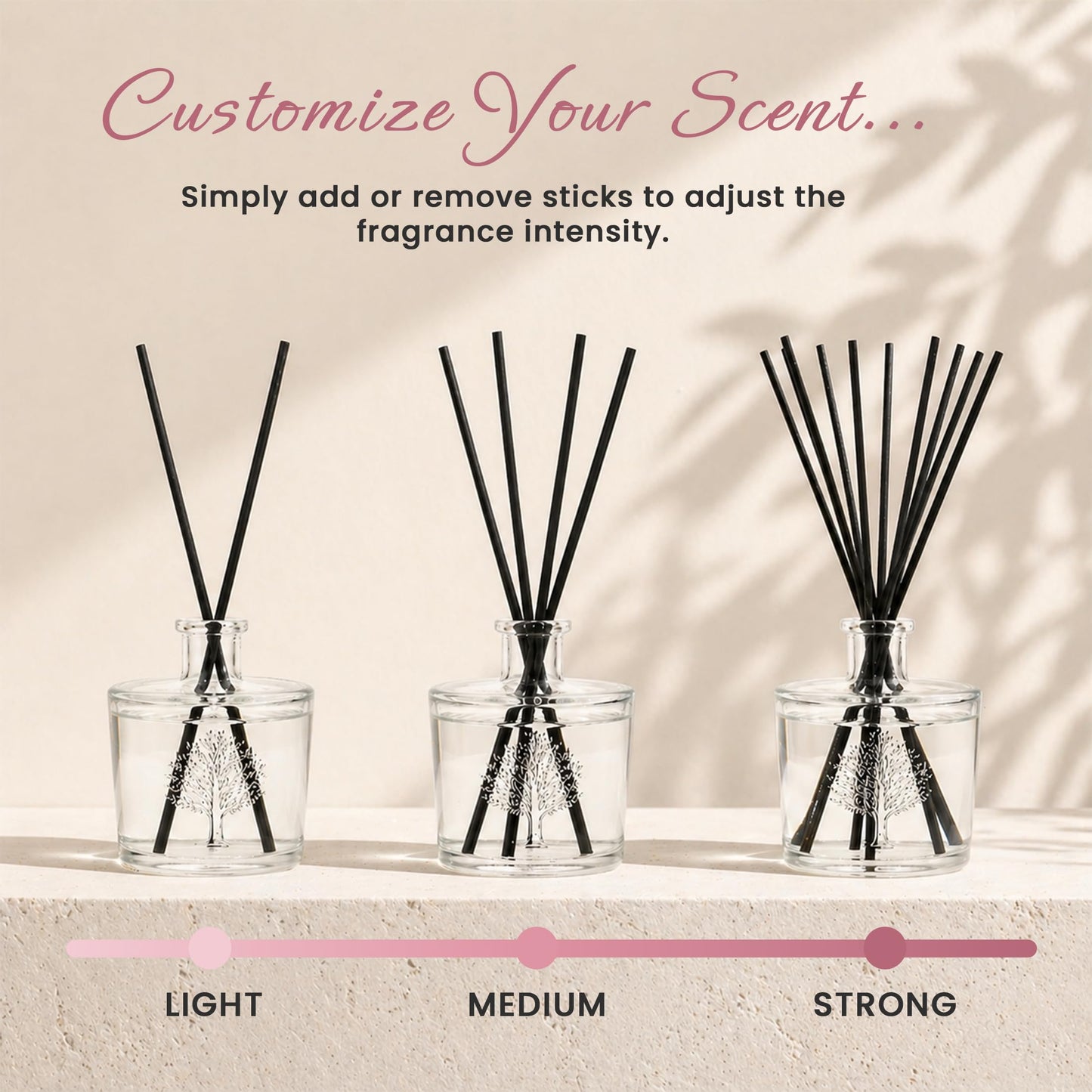 Wavertree & London Natural English Rose Scented Reed Diffusers Set - Long Lasting Aromatherapy Air Freshener Diffuser with Sticks for Home & Office | 250ml Scented Diffuser with 6 Months Scent Life