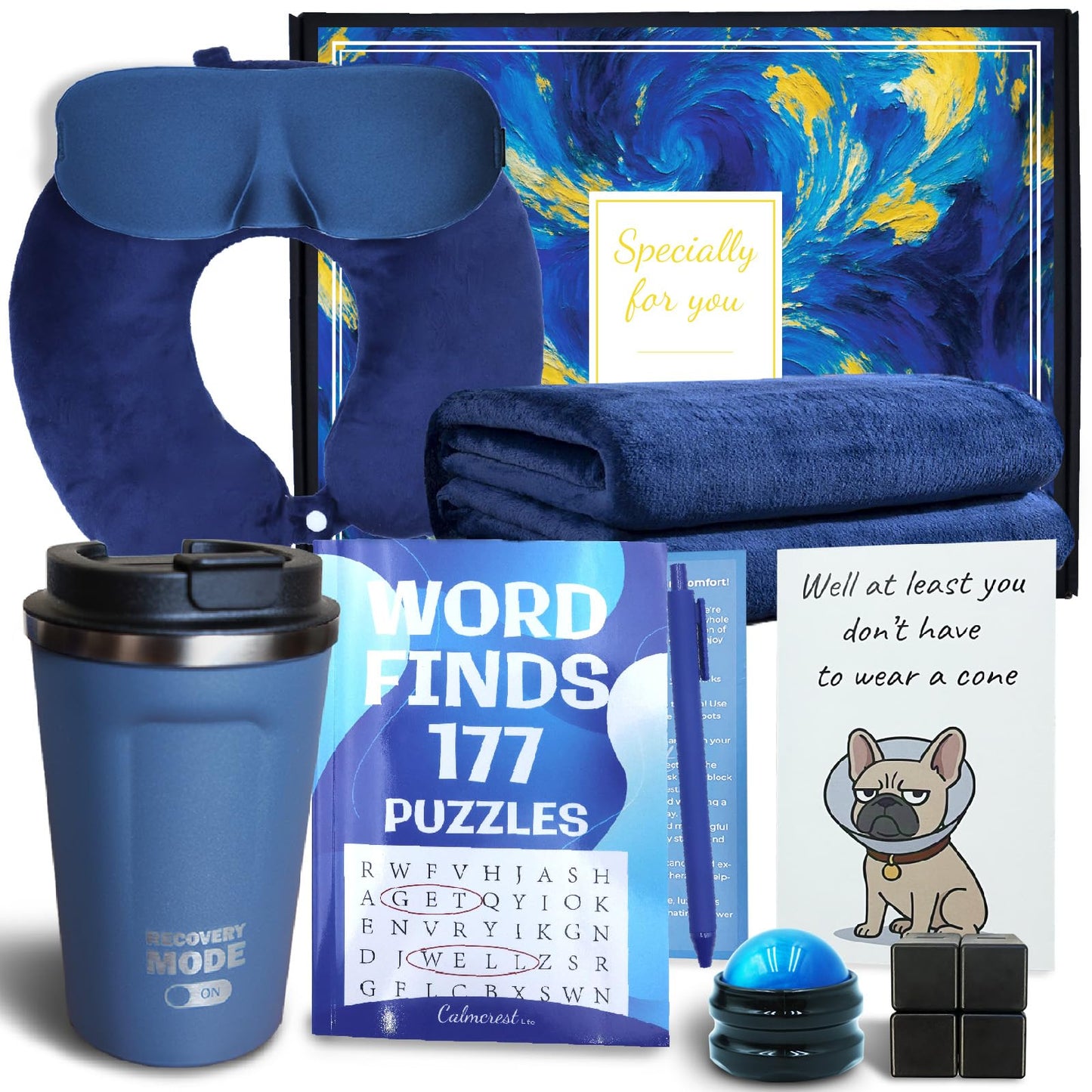 Get Well Soon Gifts for Men, Sympathy Gifts for Loss of Loved One, Care Package Self Care Gift for Men, Get Well Basket for Sick Friends, Thinking of You Feel Better Gift Box for Dad Brother