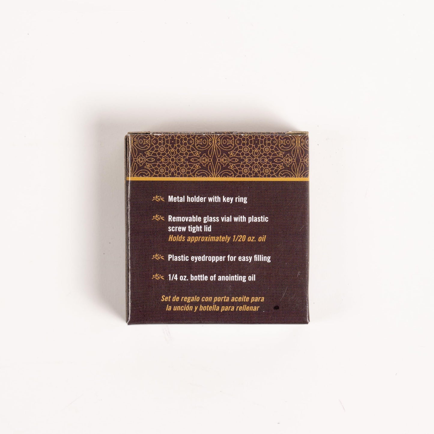 Broadman Church Supplies Anointing Oil & Holder Gift Set, with Key Ring and Eyedropper - Silver