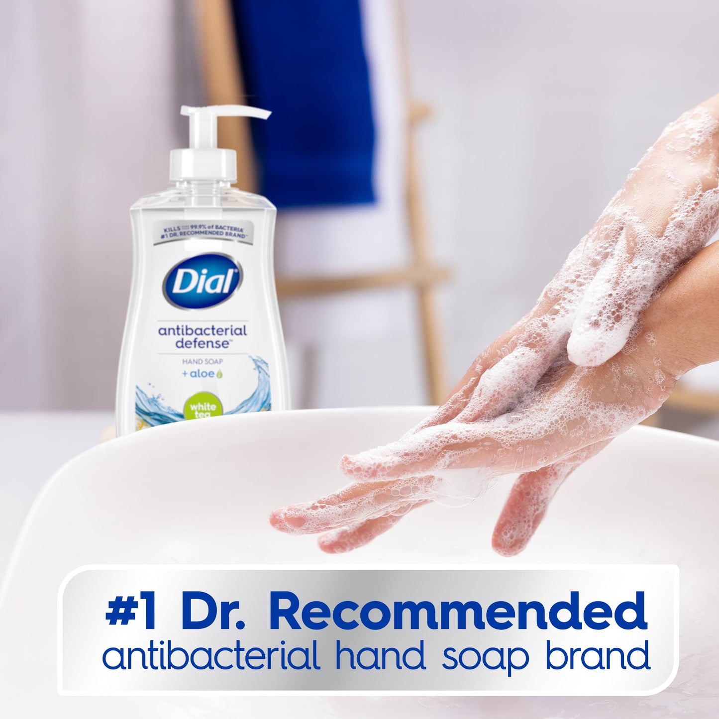 Dial Antibacterial Bar Soap 32 Pack & Liquid Hand Soap 4 Pack - Refreshing White Tea Scent, Moisturizing