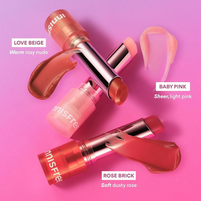 Innisfree Dewy Tint Lip Balm - Hydrating Tinted Balm with Hyaluronic Acid & Ceramides | Available in 4 Shades