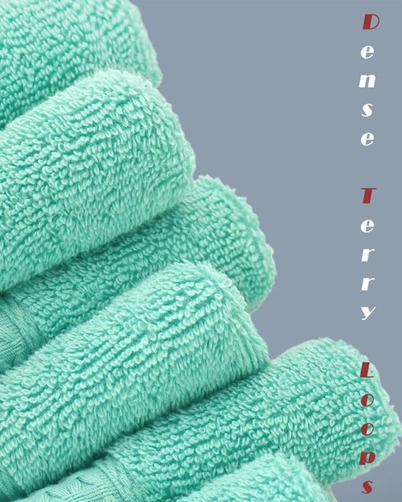 Cleanbear Washcloths for Your Body 100% Cotton Facecloths Extra Soft Bathroom Washcloths - 13 by 13 Inches (Teal)