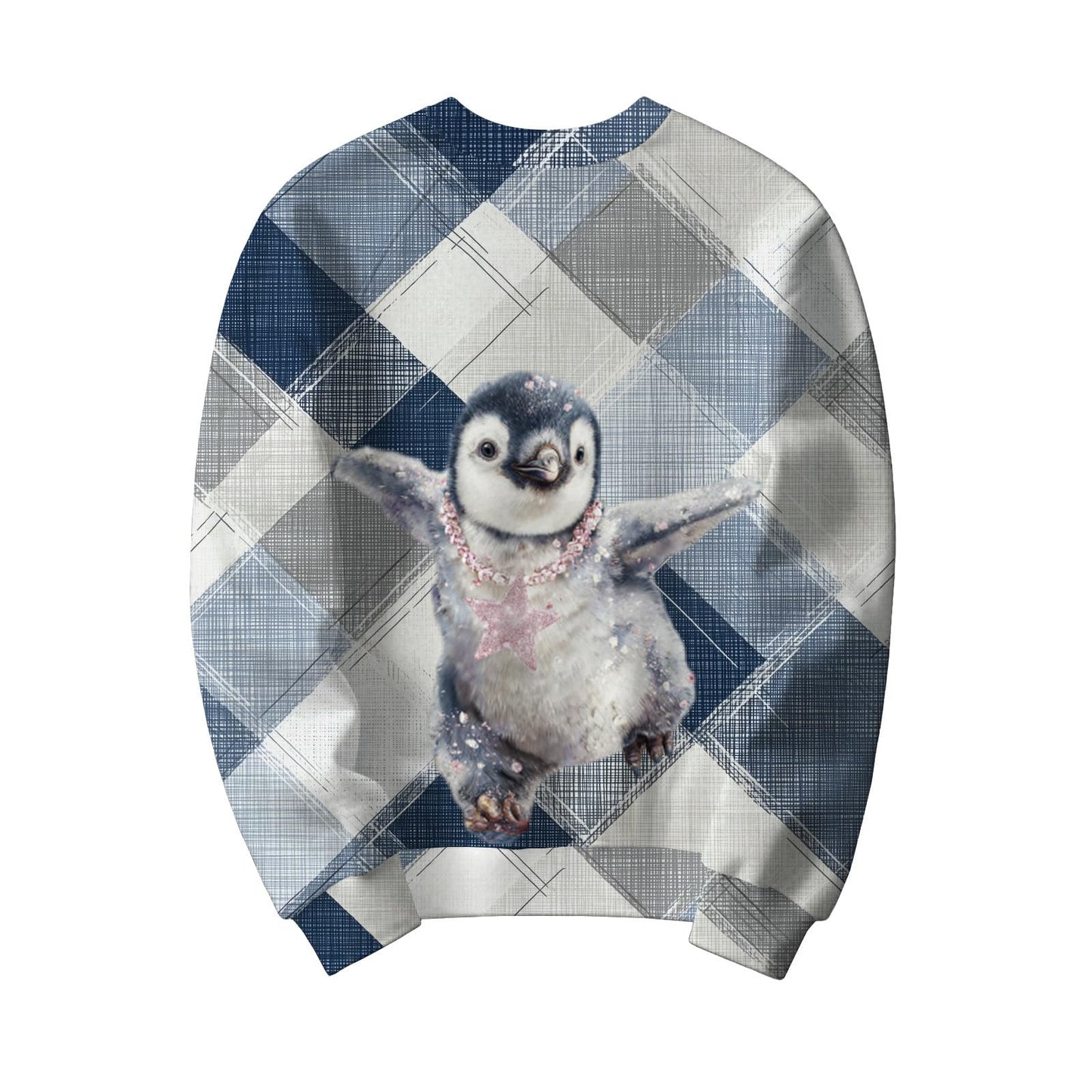 BIVENANT Ugly Christmas Sweater Women Womens Funny Cat Sweatshirts Crew Neck Animal Print Xmas Shirts Holiday Sweaters Tops Trendy Winter Gifts,Christmas Penguin,3XL