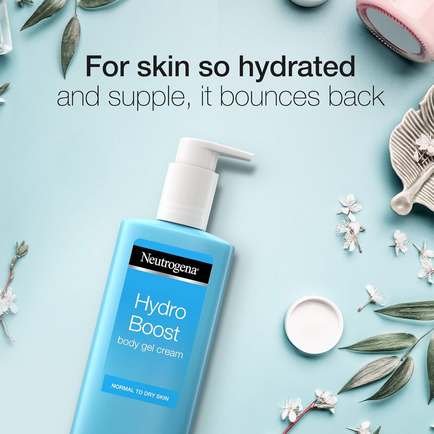 Neutrogena Hydro Boost Fragrance-Free Body Gel Cream with Hyaluronic Acid, Non-Greasy, Fast Absorbing Moisturizer & Hydrating Full Body Cream for Sensitive Skin, Paraben-Free, 16 oz (Pack of 3)
