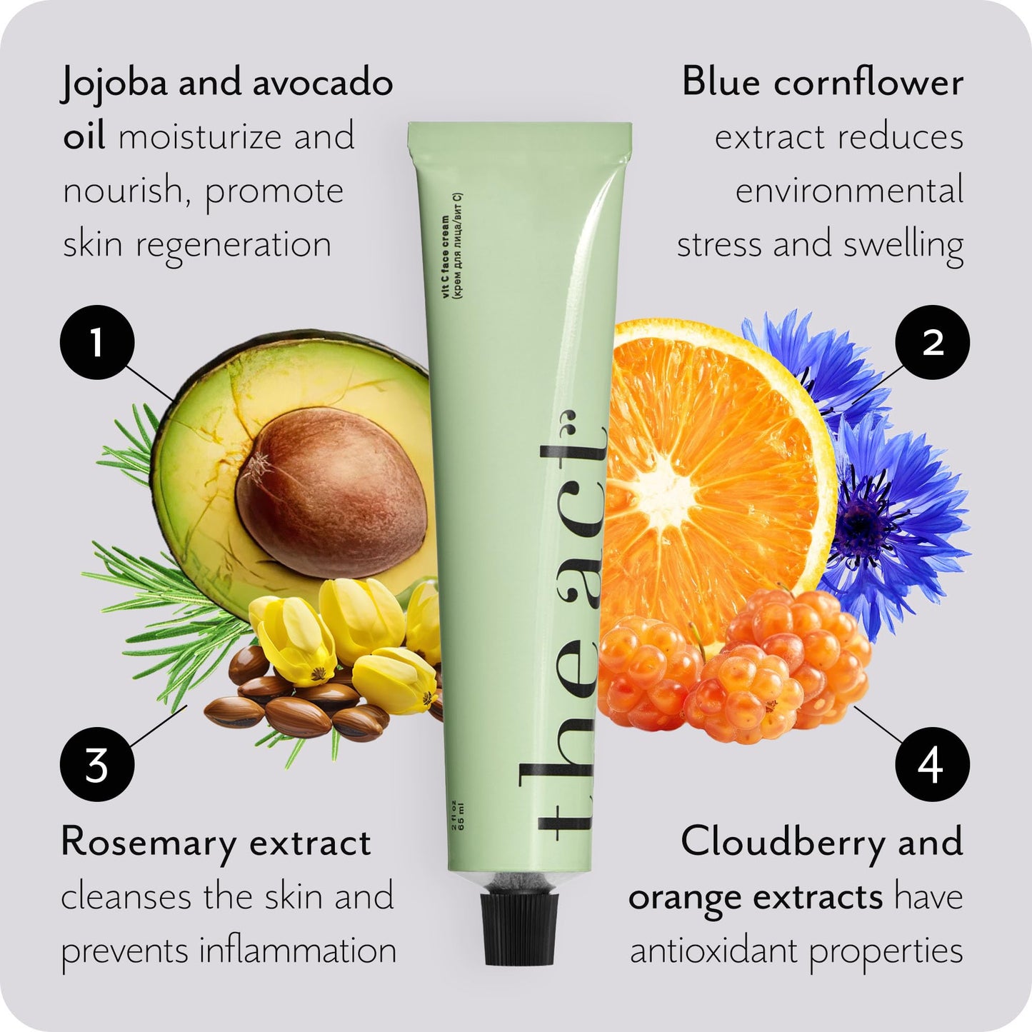 The Act Vitamin C Face Moisturizer Cream for Men and Women - Brightening & Hydrating | Anti-Aging Day Cream with Ceramides & Antioxidants for All Skin Types | Lightweight, Non-Greasy, Vegan 2 Fl Oz