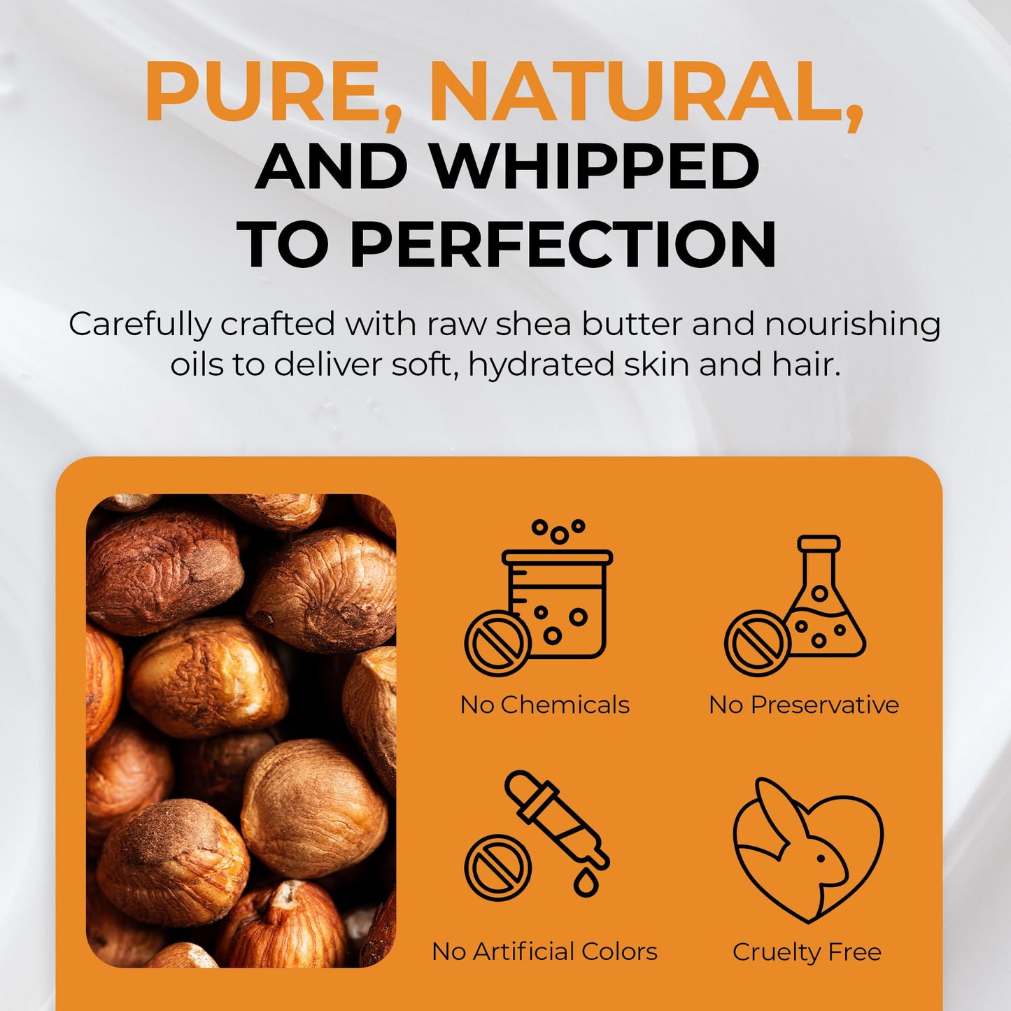 RA COSMETICS Whipped African Shea Butter with Cotton Candy – 100% Whipped Shea Body Butter from Ghana – Moisturizing Natural Skincare for Dry Skin, Hair, Scalp – Nourishes, Softens & Hydrates – 12oz