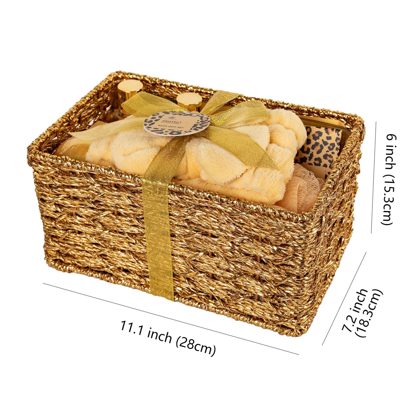 35 Pcs Mothers Day Gifts for Mom, Honey & Almond Bath & Body Gift Basket for Women, Face Skin Care Kit, Home Spa Basket Gift Set, Self-Care Gift Kit, Necklace, Birthday, Anniversary,Wife