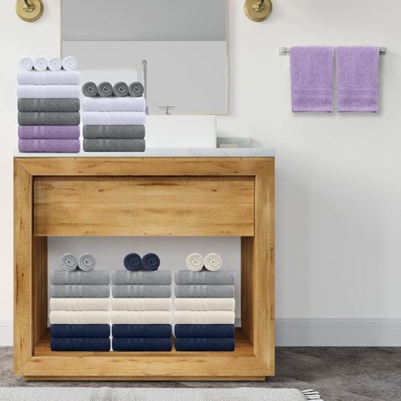 White Classic Wealuxe Cotton Washcloths - Soft Absorbent Bathroom Face Towels - 12x12 Inch - Multi - 48 Pack