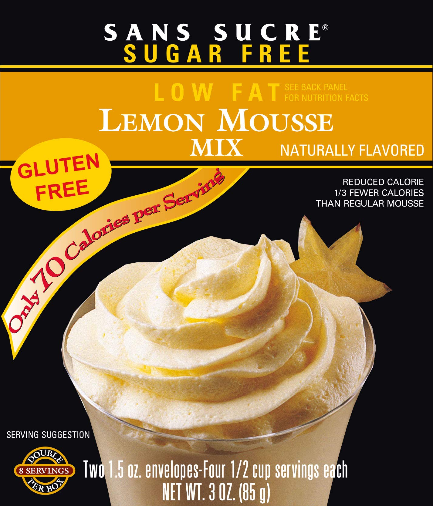 SANS SUCRE Lemon Mousse Mix - Sugar Free and Gluten Free