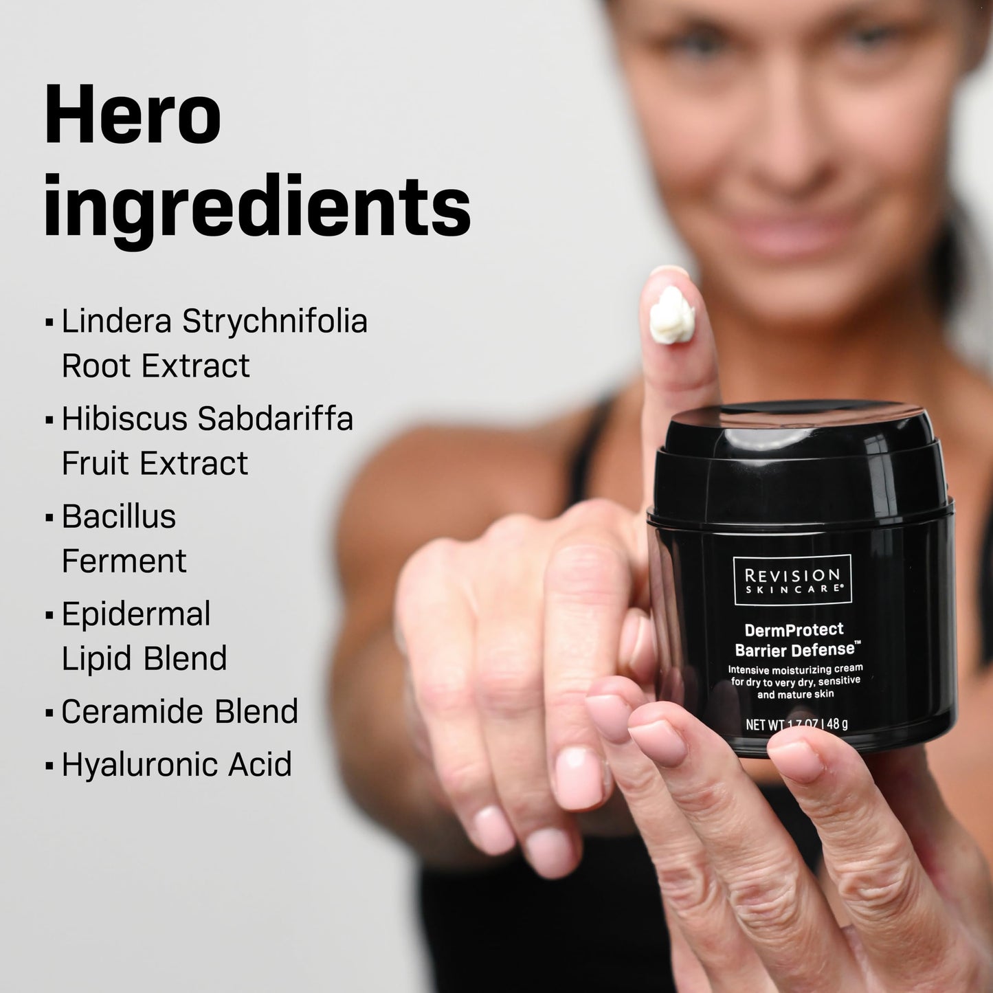 Revision Skincare DermProtect Barrier Defense™, Intensive Moisturizer for Dry, Sensitive, and Mature Skin, Hydrates and Strengthens Skin Barrier, 1.7oz