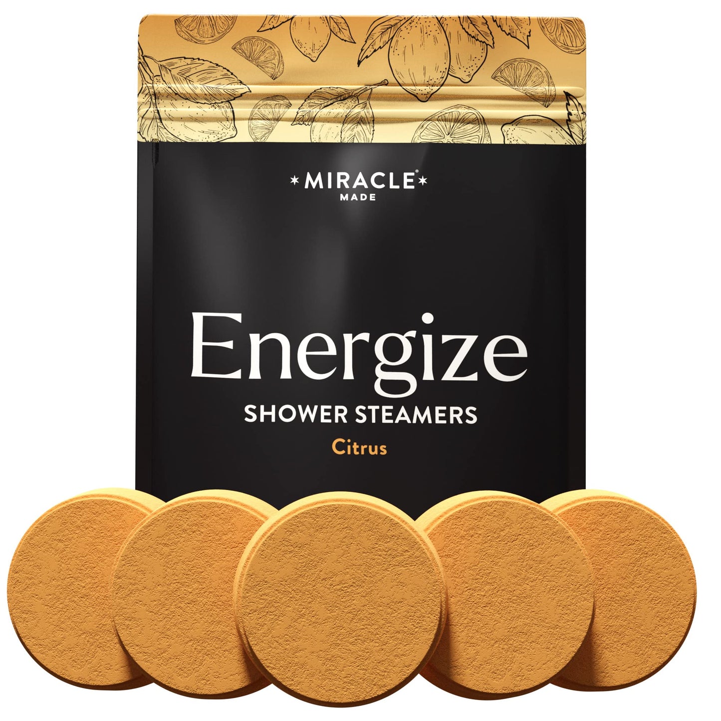 Miracle Made Aromatherapy Shower Steamers Variety Pack – Essential Oil Scented Shower Bombs for Relaxing, Refreshing Self-Care – 6 Shower Melt Tablets with Dried Flowers