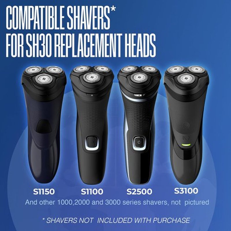6 Pcs AQREP4U SH30 Replacement Heads for Philips Norelco Replacement Heads, Shaving Head Blades Series 3000, 2000, 1000, and S1560 Electric Razor for Men Replacement Heads Razor Blades Shaver