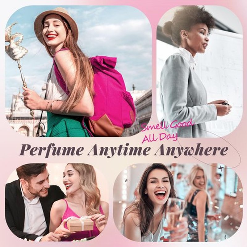 YIERSO 10ml Perfume Atomizer Travel Refillable,Bottom-Filling Fragrances Perfumes Bottle,Mini Cologne Dispenser, Portable Sprayer Pocket Size for Women Men Cruise Car Trip Gift 0.34oz (Hot pink-10ml)