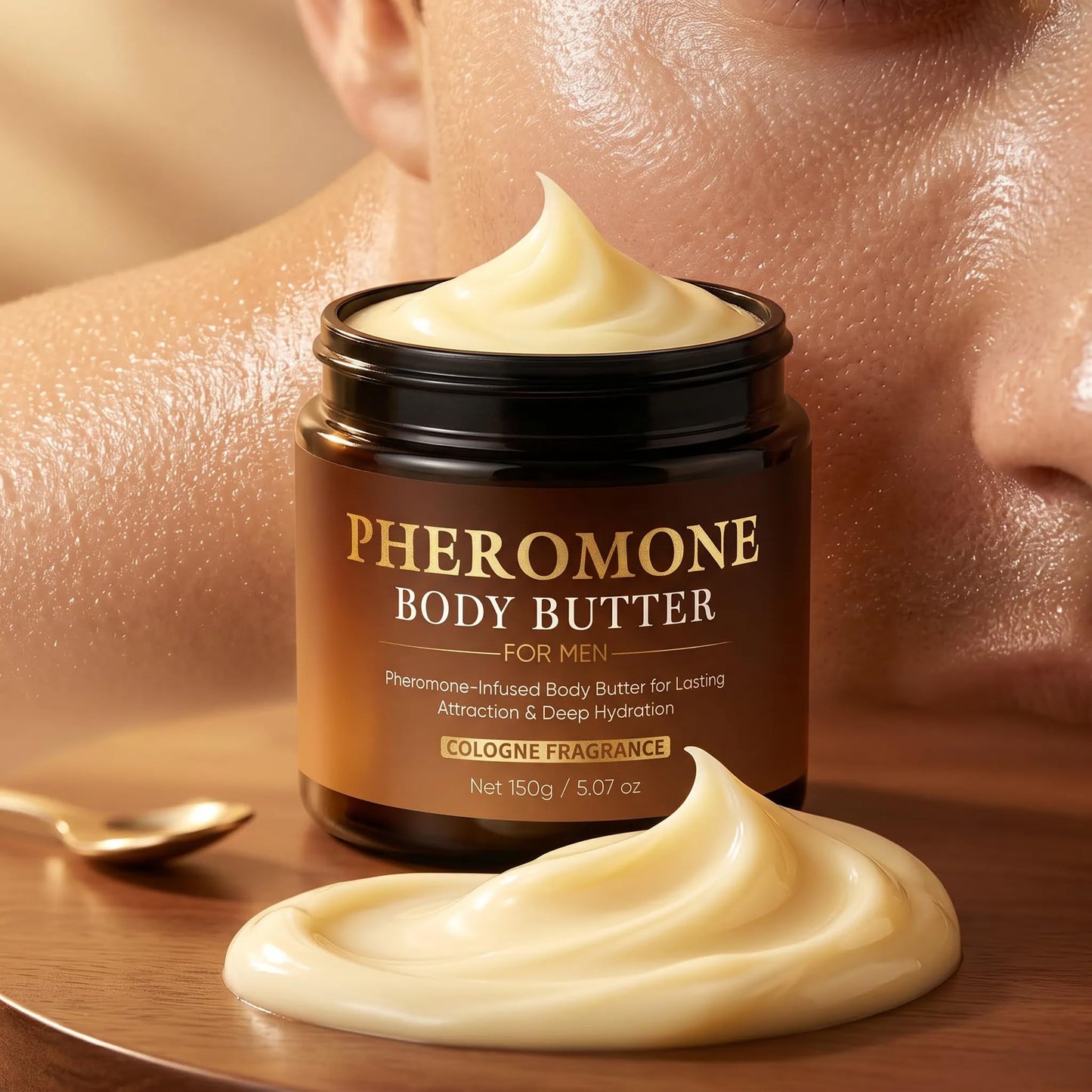VOSETOKELA Pheromone Body Butter for Men, Cologned Skin Body Cream with Shea Butter, Cocoa Butter & Coconut Oil, Non-Greasy, Long-Lasting Scent, Alcohol-Free, Vegan, 5 oz (1 pack)