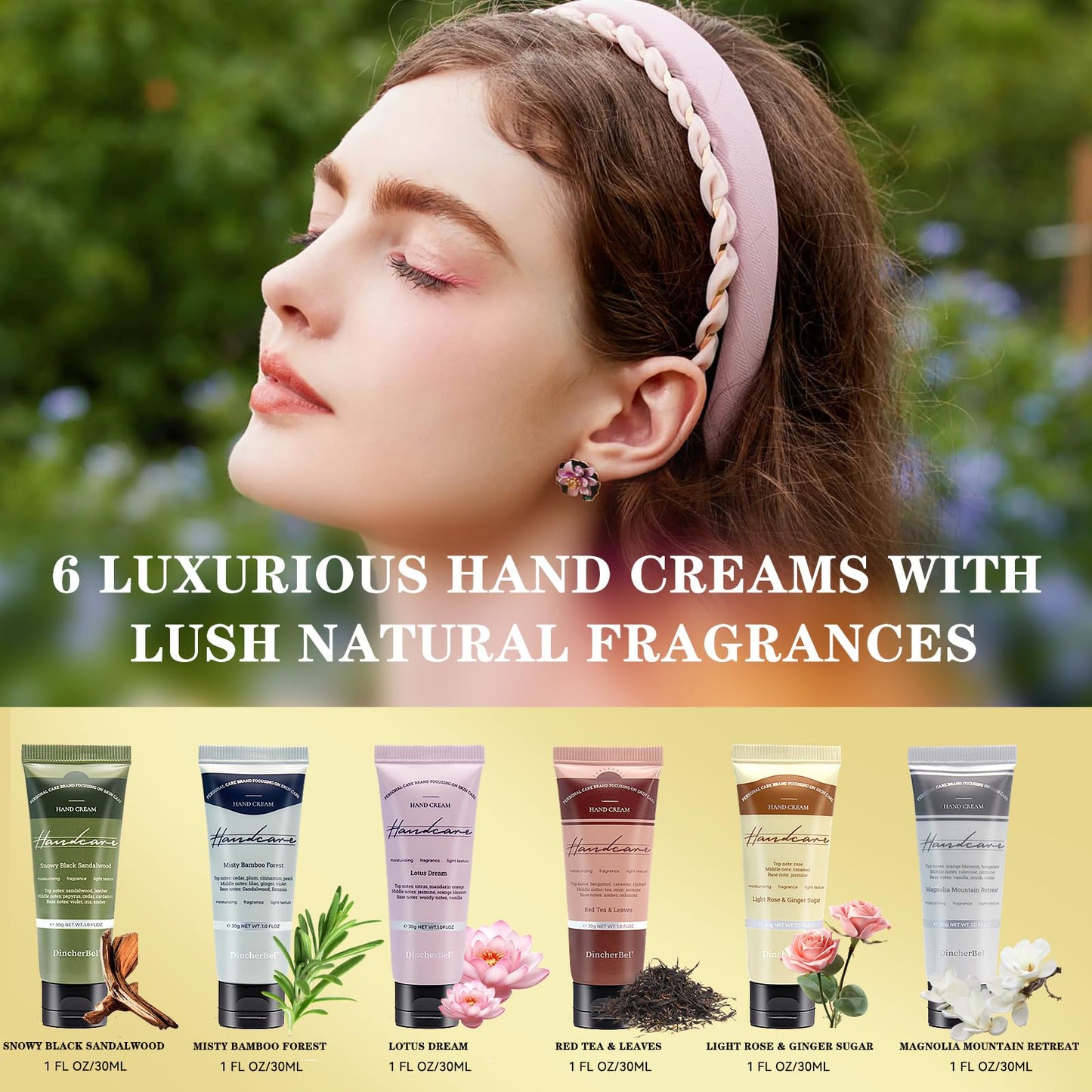 DincherBel 100 Pack Misty Bamboo Forest Hand Cream Bulk - Travel Size Scented Hand Lotion Set for Dry Cracked Hands, Ideal Holiday Gift for Women/Nurse/Bridesmaid/Teacher Appreciation, 1.0 oz/30 ml
