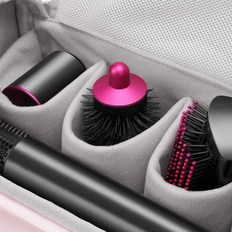 Gearific Travel Case Compatible with Dyson/Shark Flexstyle,PU waterproof Portable Travel Pouch with Hanging Hook, Carrying Case Compatible for Dyson/Shark Airwrap Flexstyle Complete Styler (Pink)