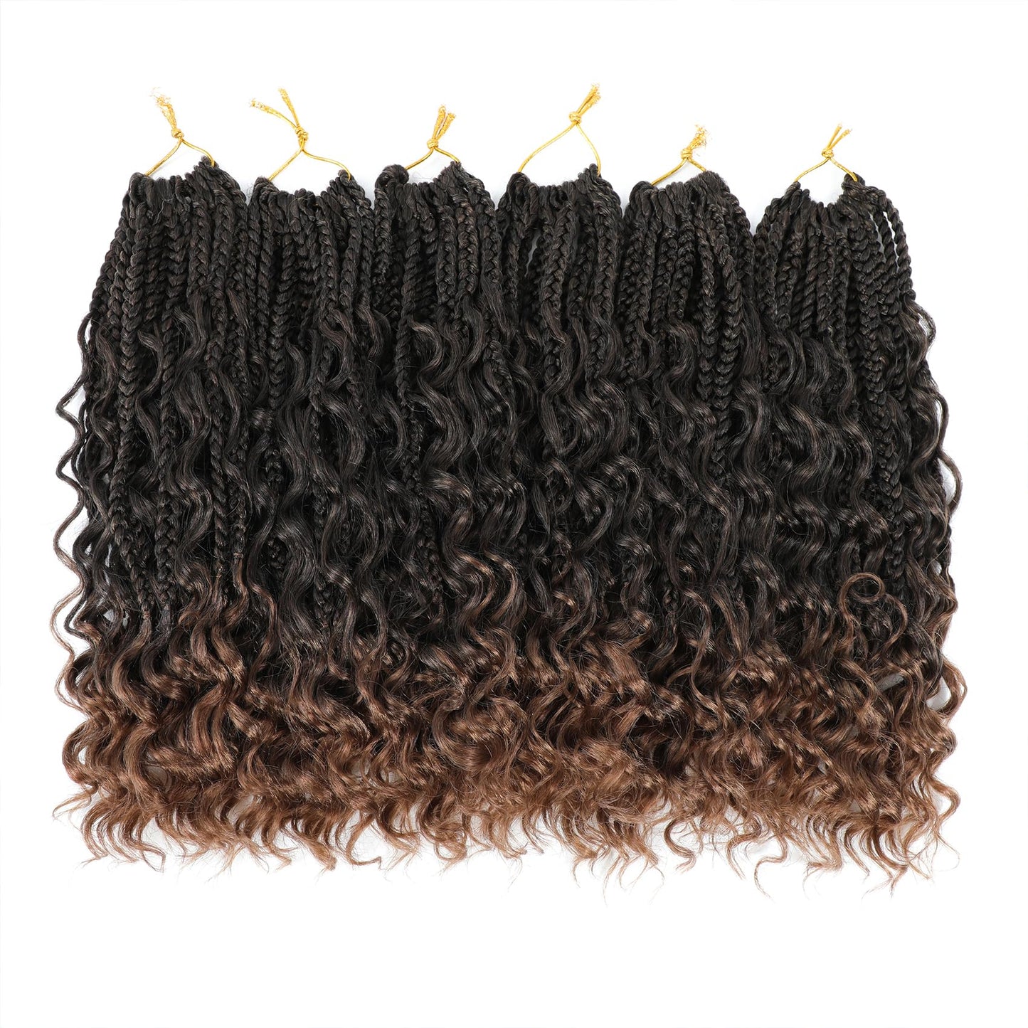 Karida Goddess Box Braids Crochet Hair 12 Inch, 9 Packs Boho Box Braids Crochet Hair for Black Women, Pre Looped Bohemian Crochet Braids With Curly Ends (12 Inch, T30#)