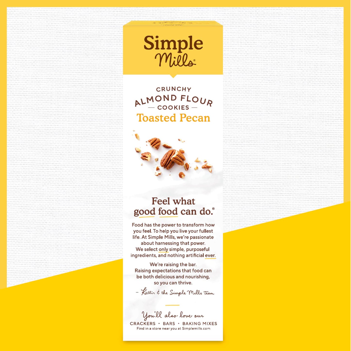 Simple Mills Almond Flour Toasted Pecan Cookies, Gluten Free and Delicious Crunchy Cookies, Organic Coconut Oil, Good for Snacks (Packaging May Vary)
