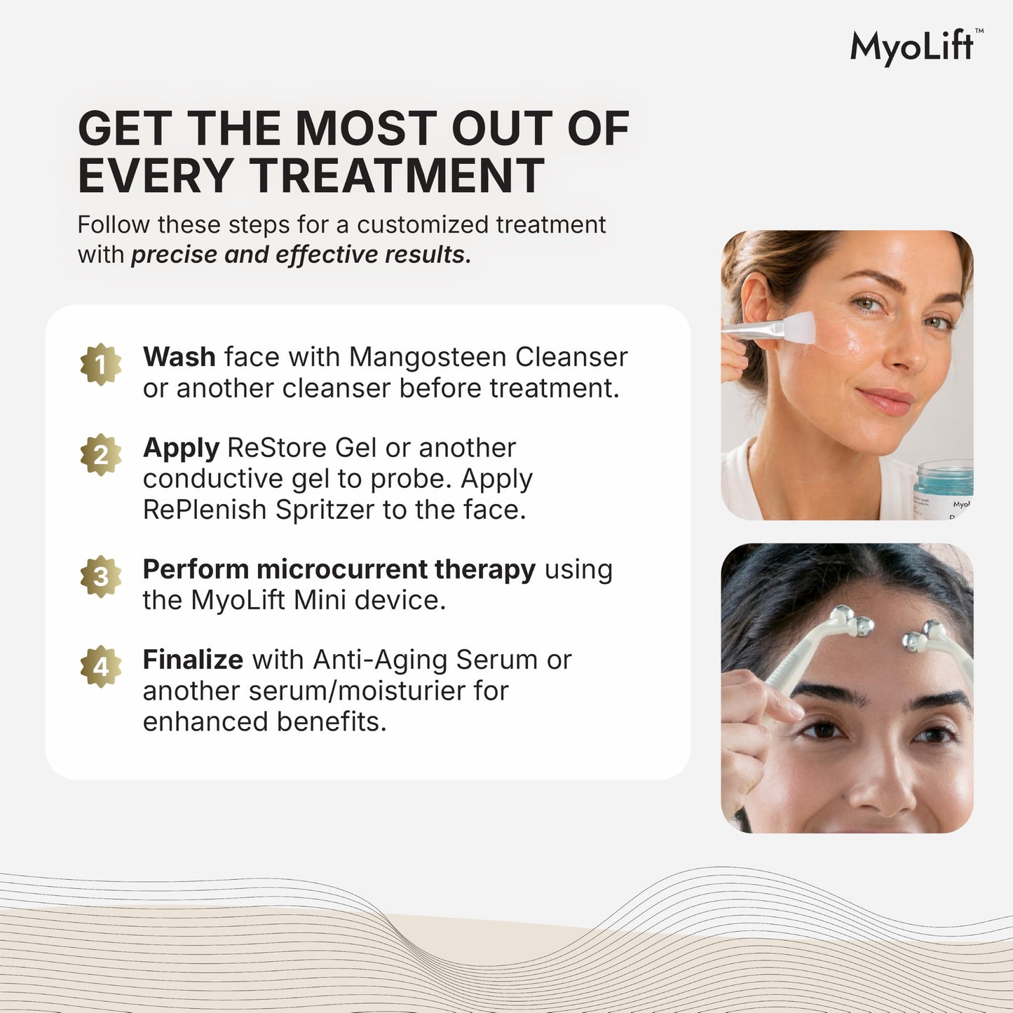 7E Wellness MyoLift Mini Microcurrent Facial Device with Dual Probes