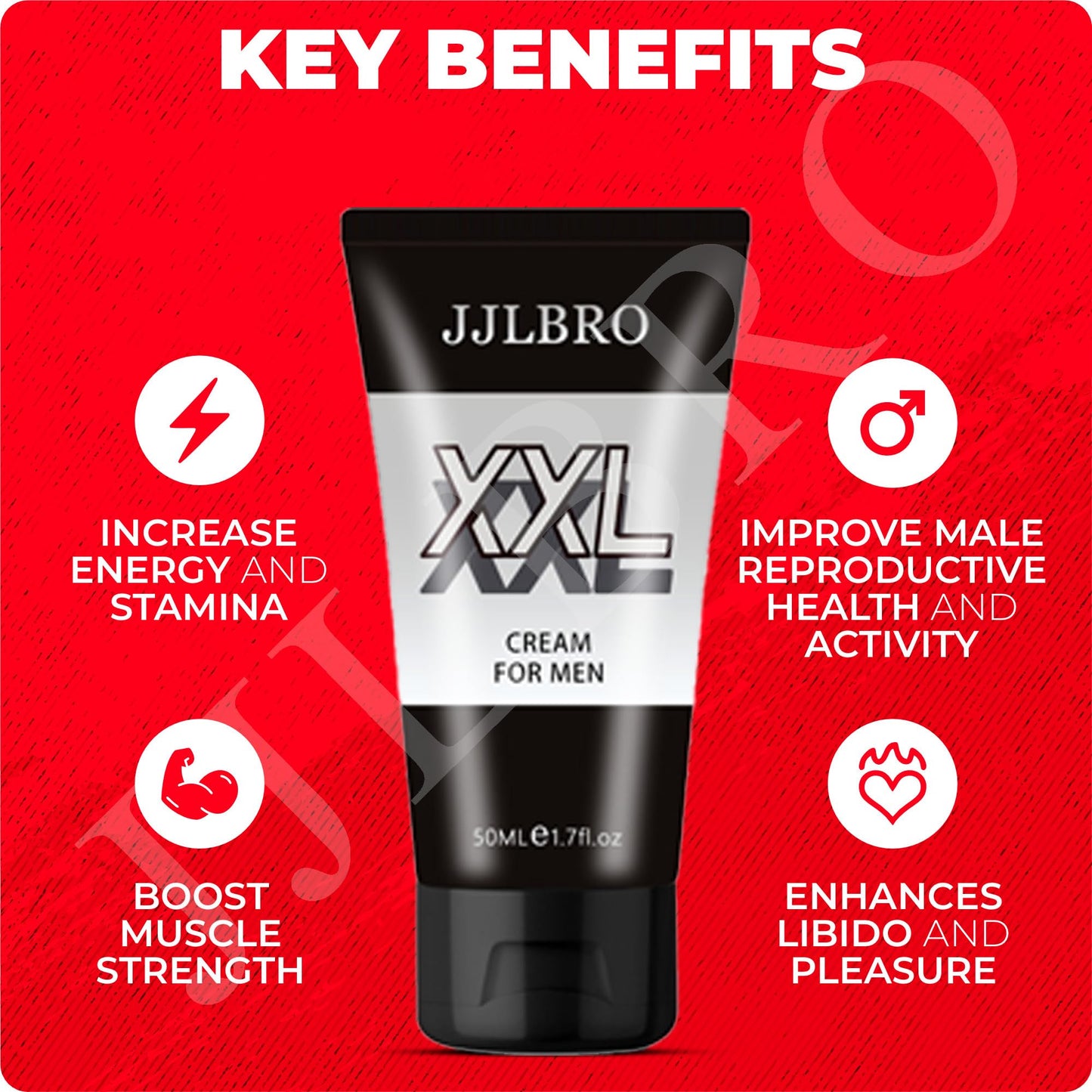 ProStim Extra Strength Enlargement Cream – JJLBRO Men's Huge XXL Gel for Enhanced Strength & Thickness (Huge XXL)