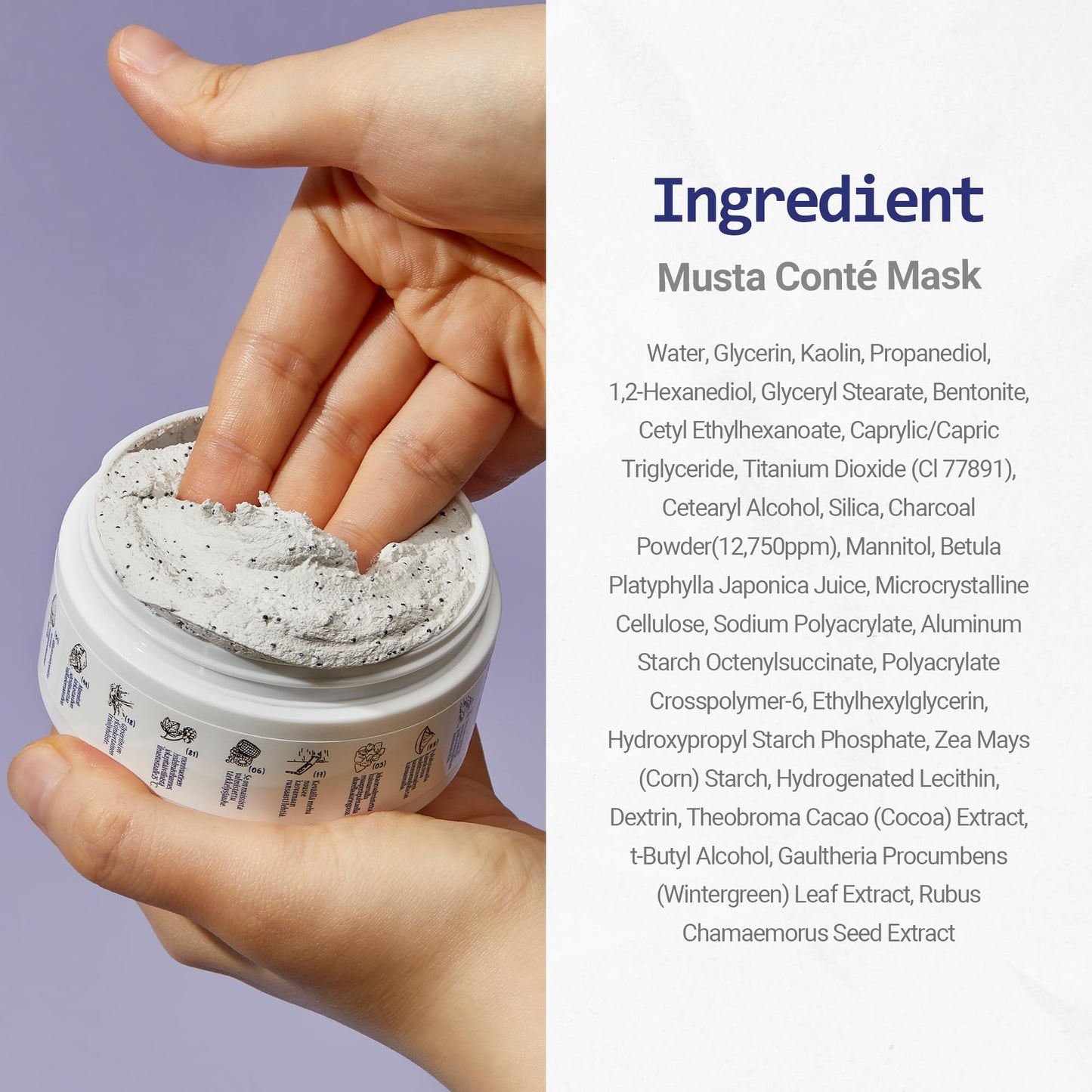 Torhop Musta Conte Mask - 1 Minute Pore Mask w/Charcoal Capsules, Finnish Birch Sap, Norwegian Cloudberry Extract & BHA - Whipped Clay Face Mask Skin Care to Refresh, Clarify & Smooth Skin (2.1 oz)