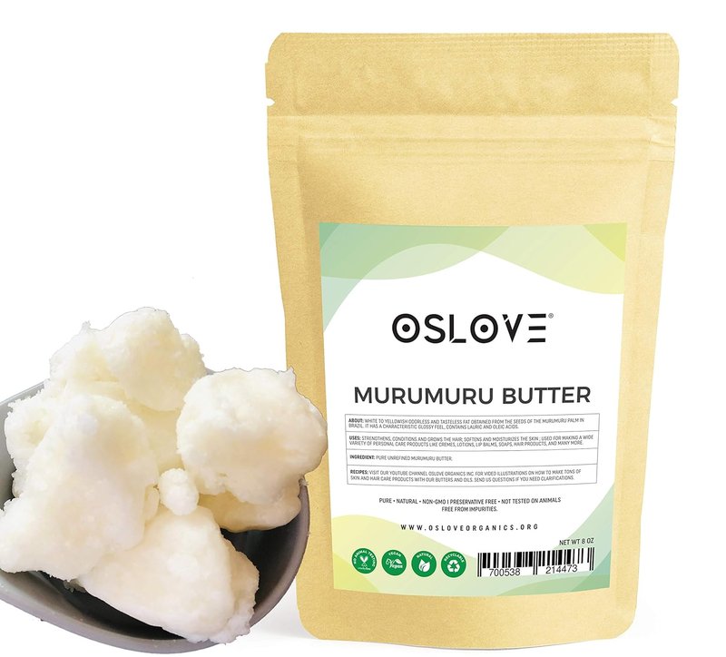 Murumuru Butter - Pure, Natural & Unrefined Soft Silky Butter for Lotions & Whipped Body Butters | 8oz
